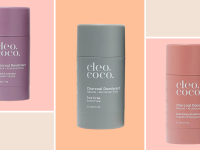 three cleo + coco deodorant in various colors