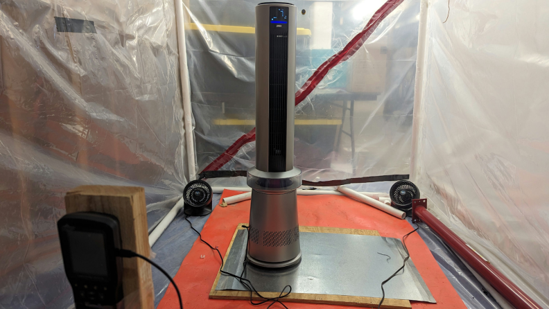 We tested the Dreo Air Purifier MC710S’ smoke clearance in an enclosed lab space.