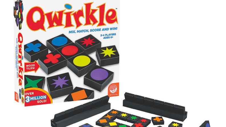 Qwirkle is a mash-up of Dominoes and Scrabble.