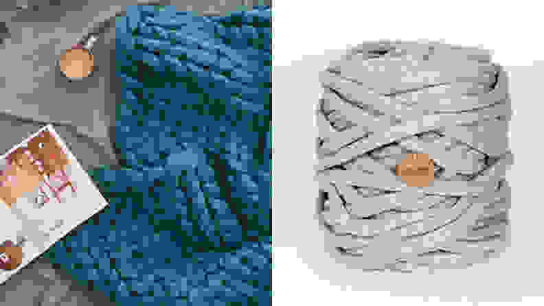 Technically, you could use thick yarn to create a weighted blanket.