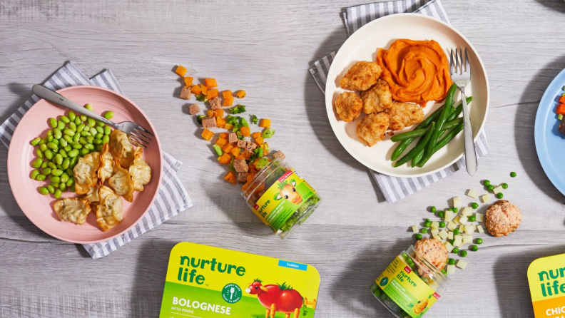 A table full of meals from Nuture Life.