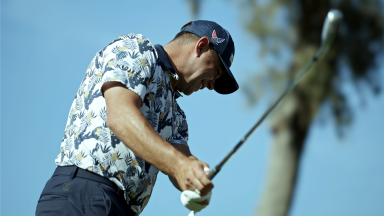 Gary Woodland of the United States takes a practice swing on the sixth hole during the second round of THE PLAYERS Championship on the Stadium Course at TPC Sawgrass on March 15, 2024 in Ponte Vedra Beach, Florida.