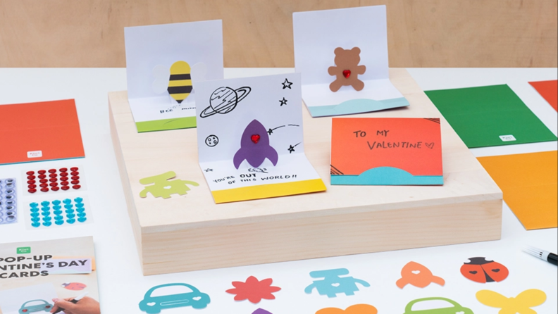 Your family can make up to 27 pop-up cards using this cute kit.