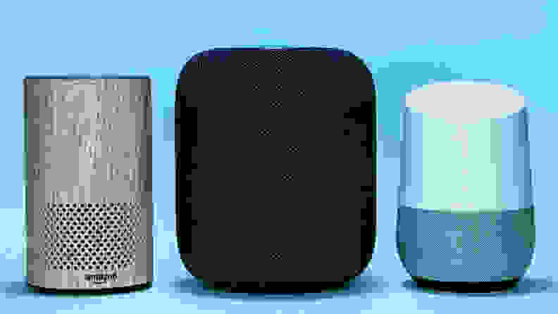 Amazon Echo, Apple HomePod, Google Home