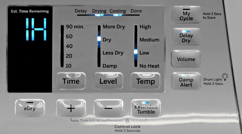 With lots of customizable options and useful extra features, the GE GTD65EBSJWS is pretty tricked out for its price point.
