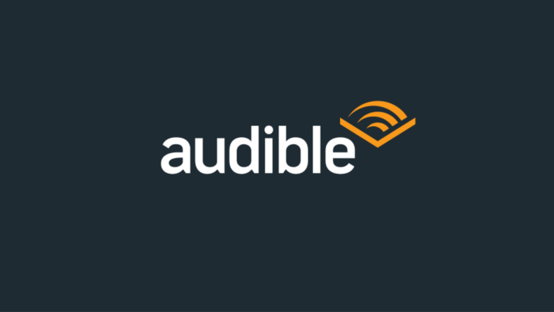 Black and orange Audible logo