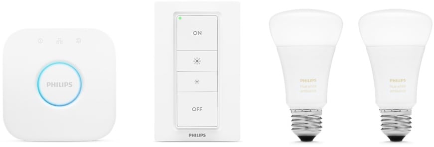 Product Image - Philips Hue White Ambiance A19 Starter Kit