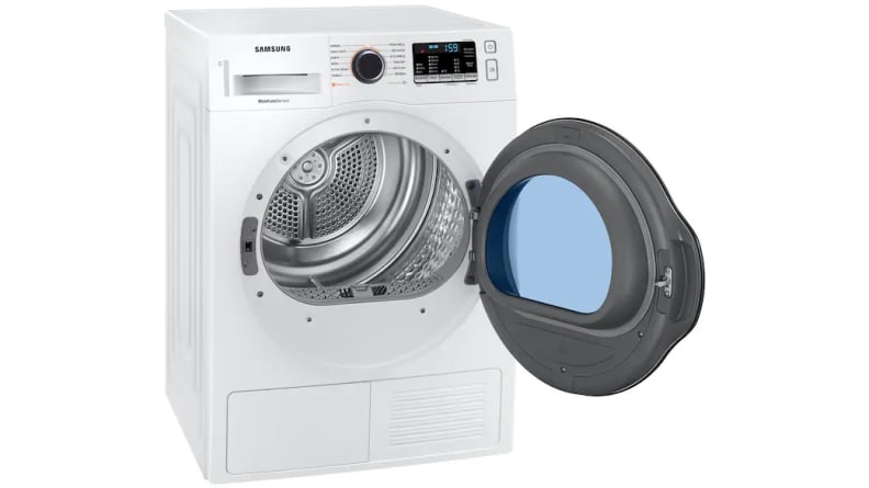 A Samsung DV22N6800HW compact heat pump dryer