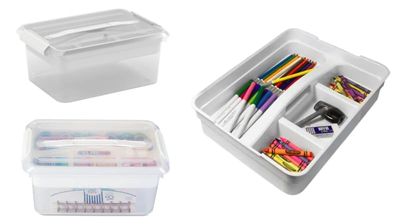 This storage container has ample room for supplies.