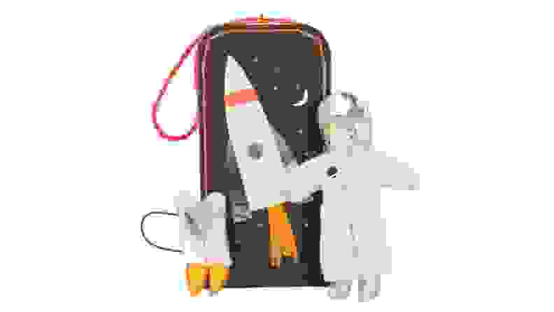 Astronaut stuffed doll with spaceship backpack