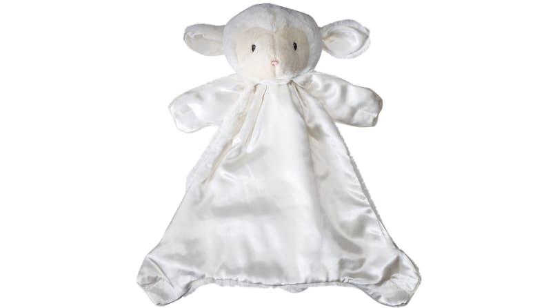 A white silky lamb lovey.