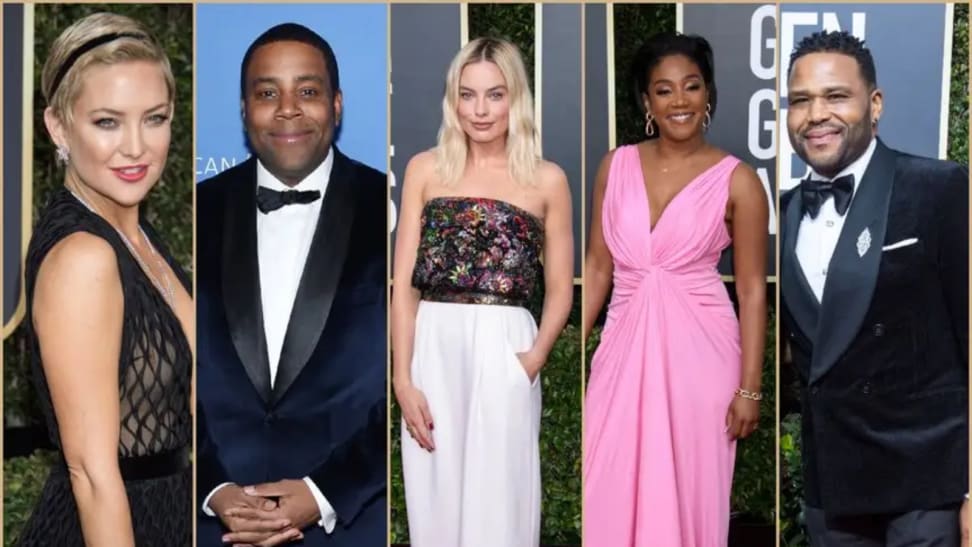 An image of Kate Hudson, Kenan Thompson, Margot Robbie, Tiffany Hadish, and Anthony Anderson