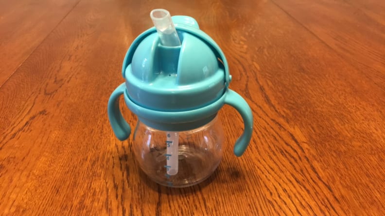 The Oxo Tot Transitions Straw Cup is the best sippy/transition cup we tested.