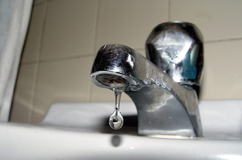A dripping faucet.