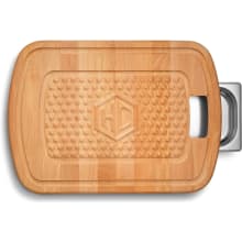 Product image of HexClad Hybrid Beechwood Double-Sided Cutting Board with Stainless Steel Drip Tray, Carrying Handle