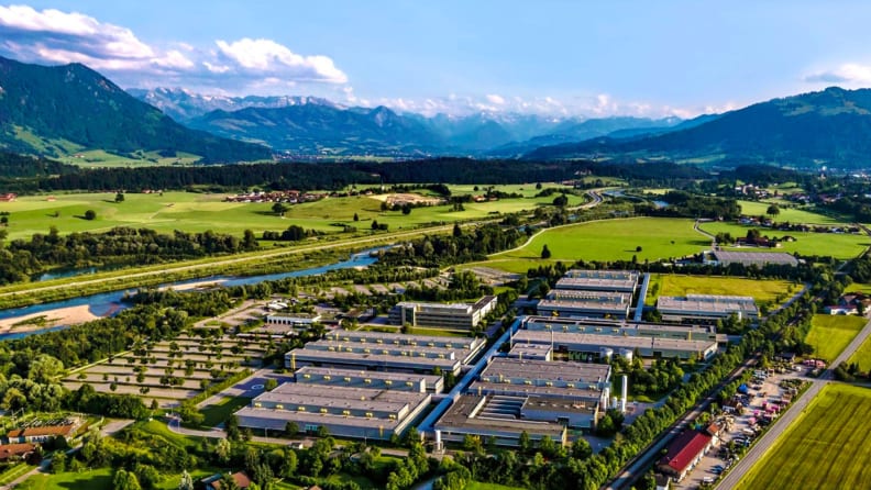An aerial shot of the Blaichach Bosch facility.