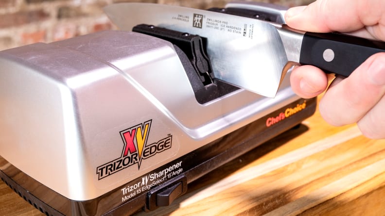 How to SHARPEN Trizor Edge XV Chefs Choice DIY Knife Pronto