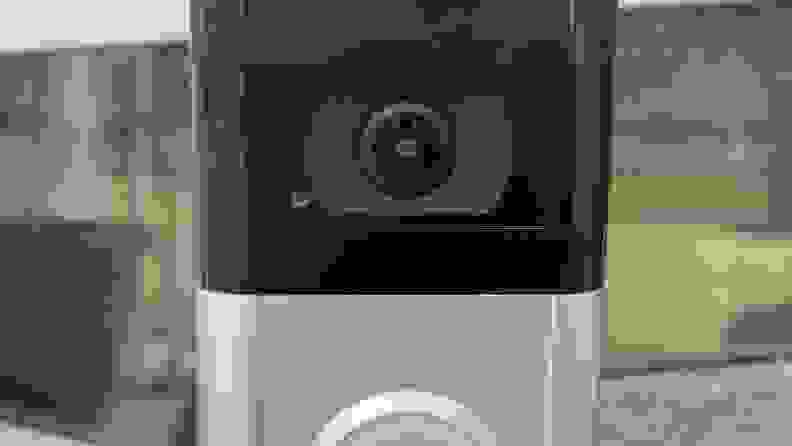 A close up of the camera on the Ring Video Doorbell 4.