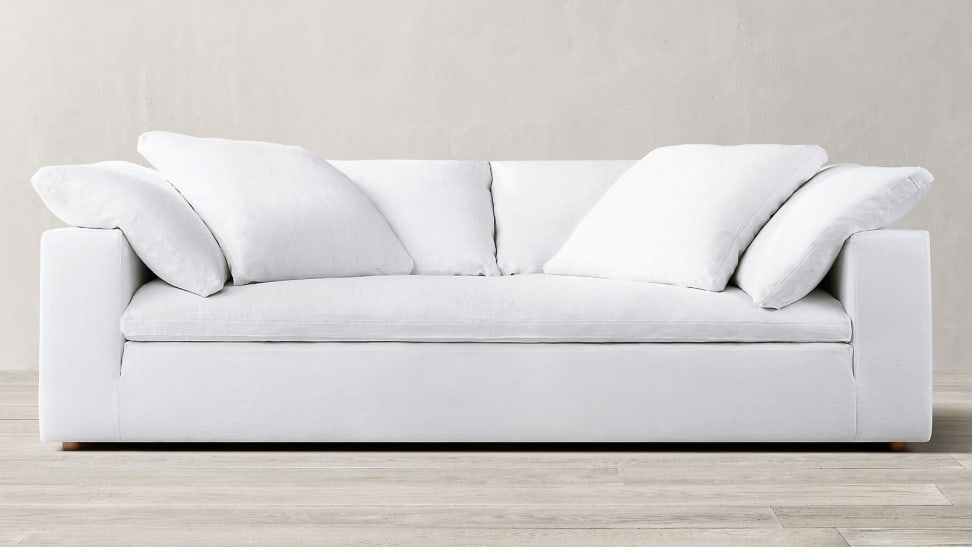 restoration hardware cloud sofa reviews leather
