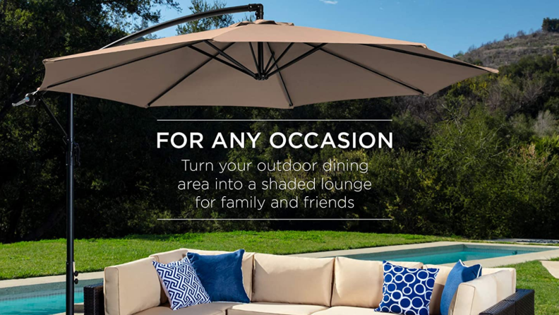 Best Choice Products Offset Hanging Market Patio Umbrella