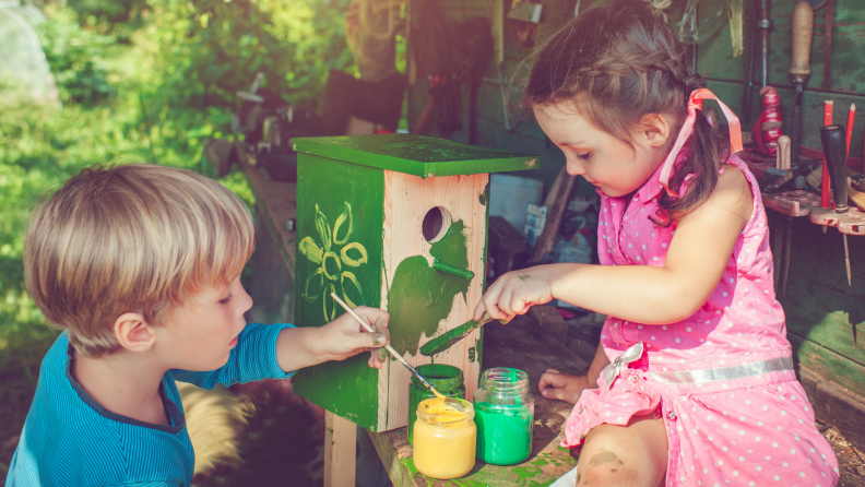 Kids painting crafts