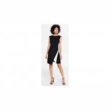 Product image of  DKNY Round-Neck Folded Skirt Sheath Dress