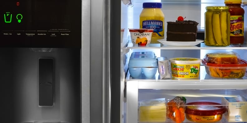 fridge with food