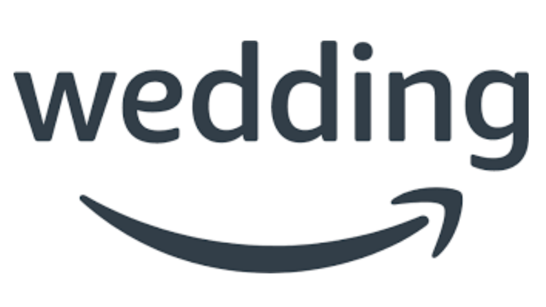 amazon logo that reads wedding