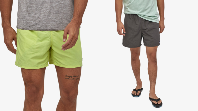 men wearing Patagonia Baggies shorts