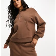 Product image of Chelsea Peers Mix & Match zip through sweatshirt in brown