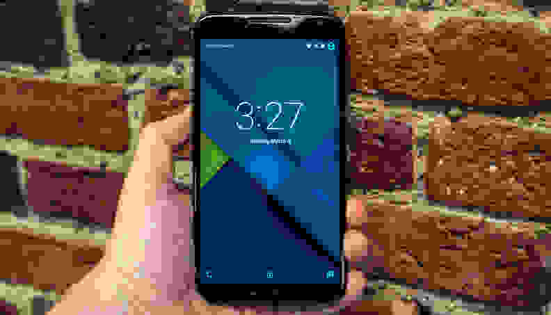 A photo of the Google Nexus 6 in a hand.