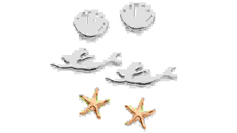 Seashell, starfish, and mermaid earrings