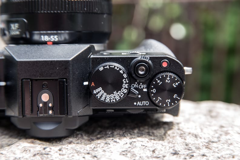 The top controls on the X-T10 is where most of your shooting settings are.