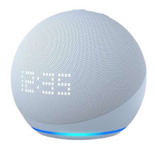 Product image of Echo Dot (5th Gen) with clock
