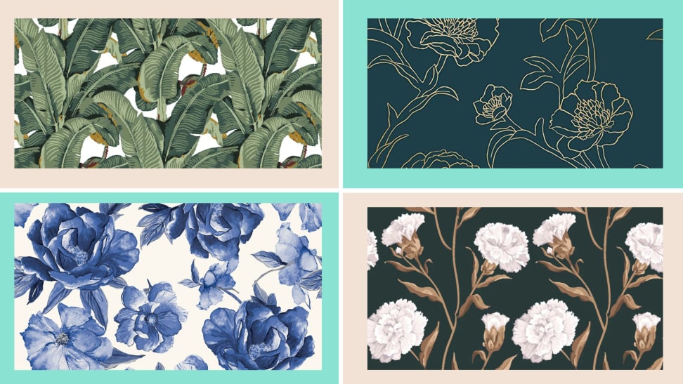 Four assorted wallpaper designs