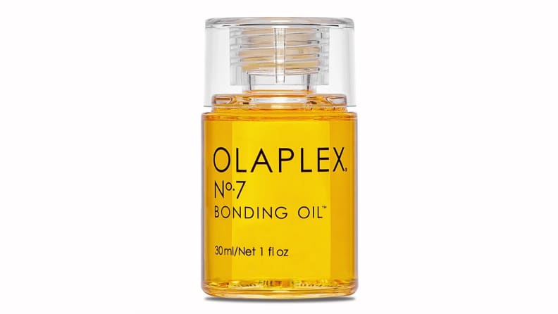 A jar of Olaplex bonding oil