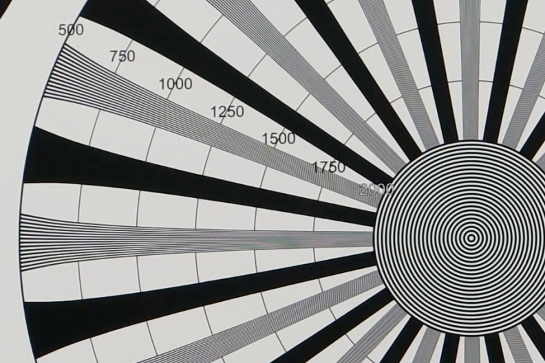 The NX500 resolves about 1250 lp/ph in our bright-light test.