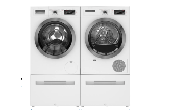 洗衣机和烘干机设置从博世。