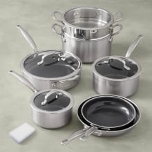 Product image of GreenPan Premiere Stainless-Steel Ceramic Nonstick 11-piece Cookware Set