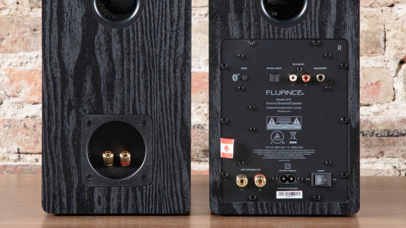 The back of the speaker cabinets.