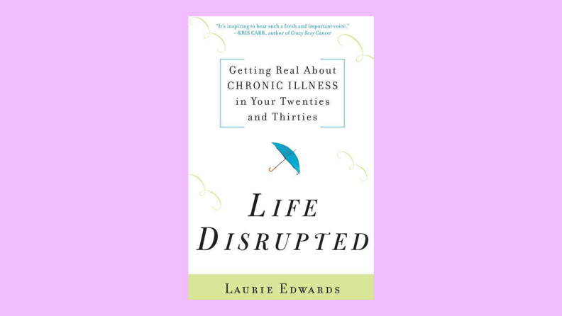 Cover of Life Disrupted in front of a background.