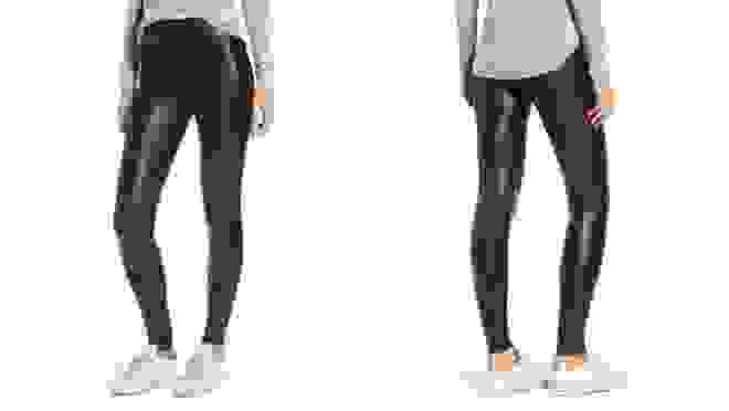 Black leggings on white background