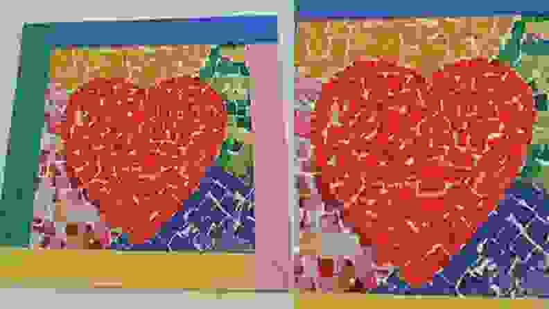 Two mosaic heart cards.