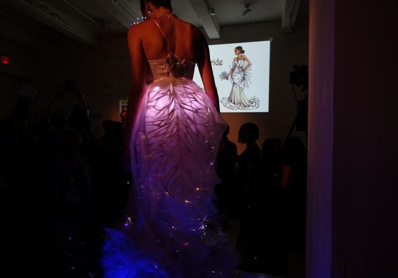 CE Week New York: The back of the Biometric Bride lights up like a firefly.