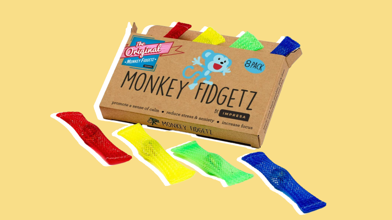 Colorful Monkey Fidgetz fidget toy.