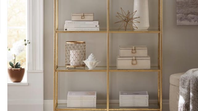 Bella-Aged-Gold-Bookcase