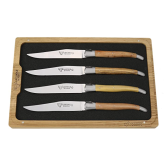 Product image of Laguiole en Aubrac Handcrafted Plated 4-Piece Steak Knife Set