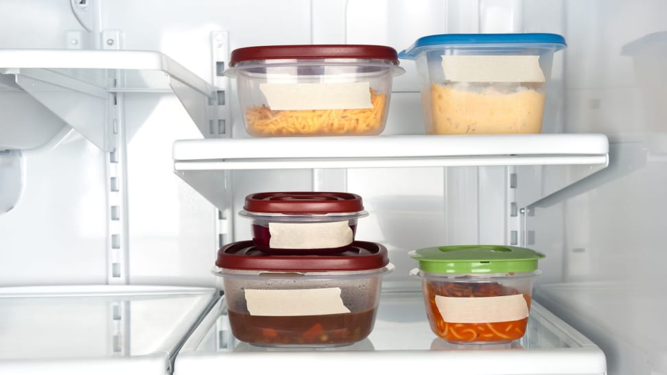 Frozen meals in plastic containers