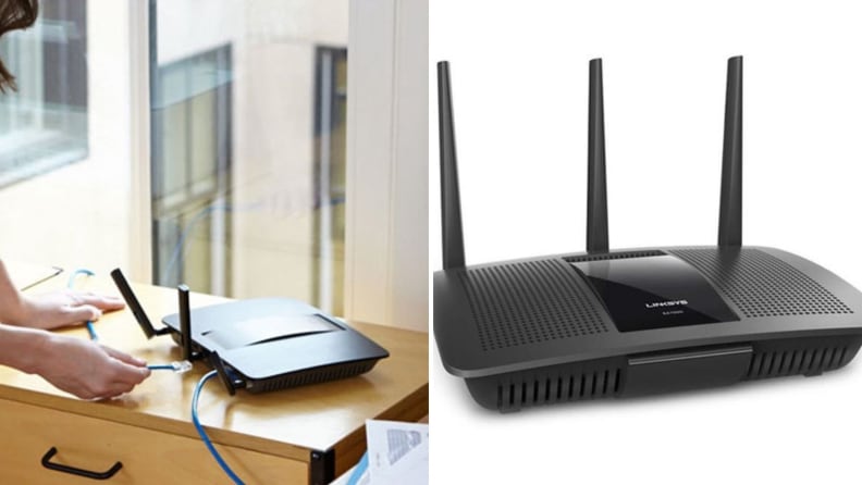The Linksys EA7500 wireless Wi-Fi router