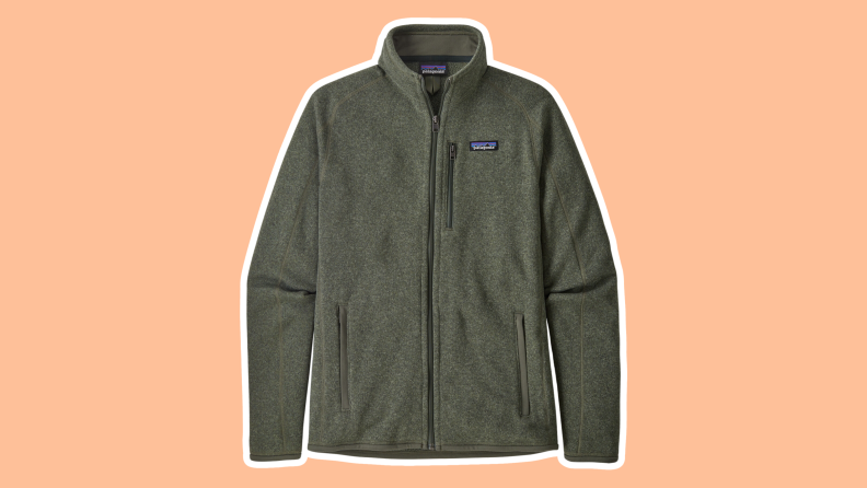 The Patagonia Better Sweater Fleece Jacket in the color dark green.